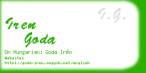 iren goda business card