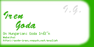 iren goda business card